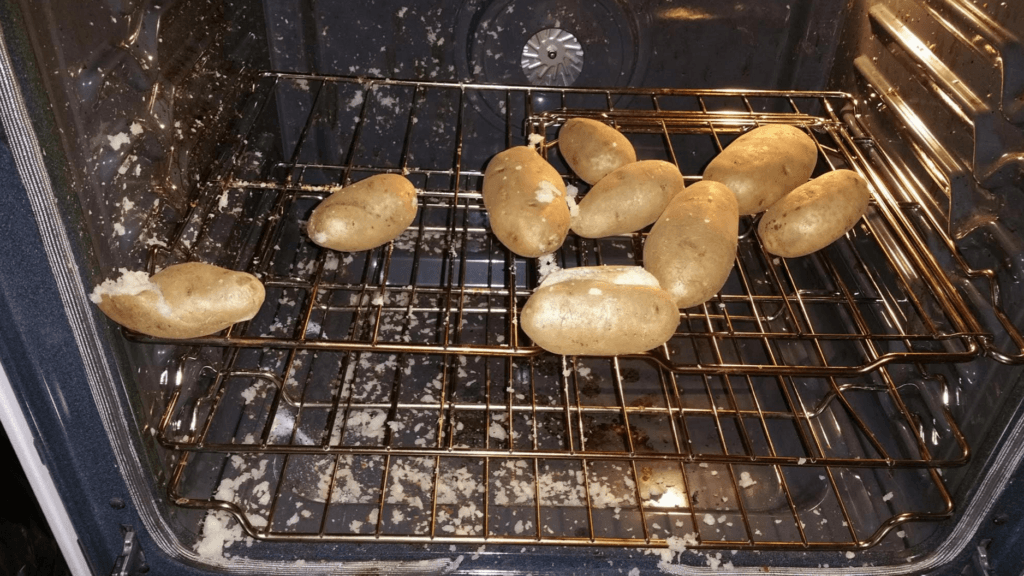 Note to Self - Make sure potatoes are pierced well before putting in oven.